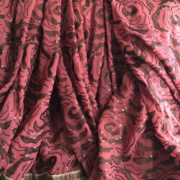 SALE!Designer chiffon saree - Picture 4 of 7